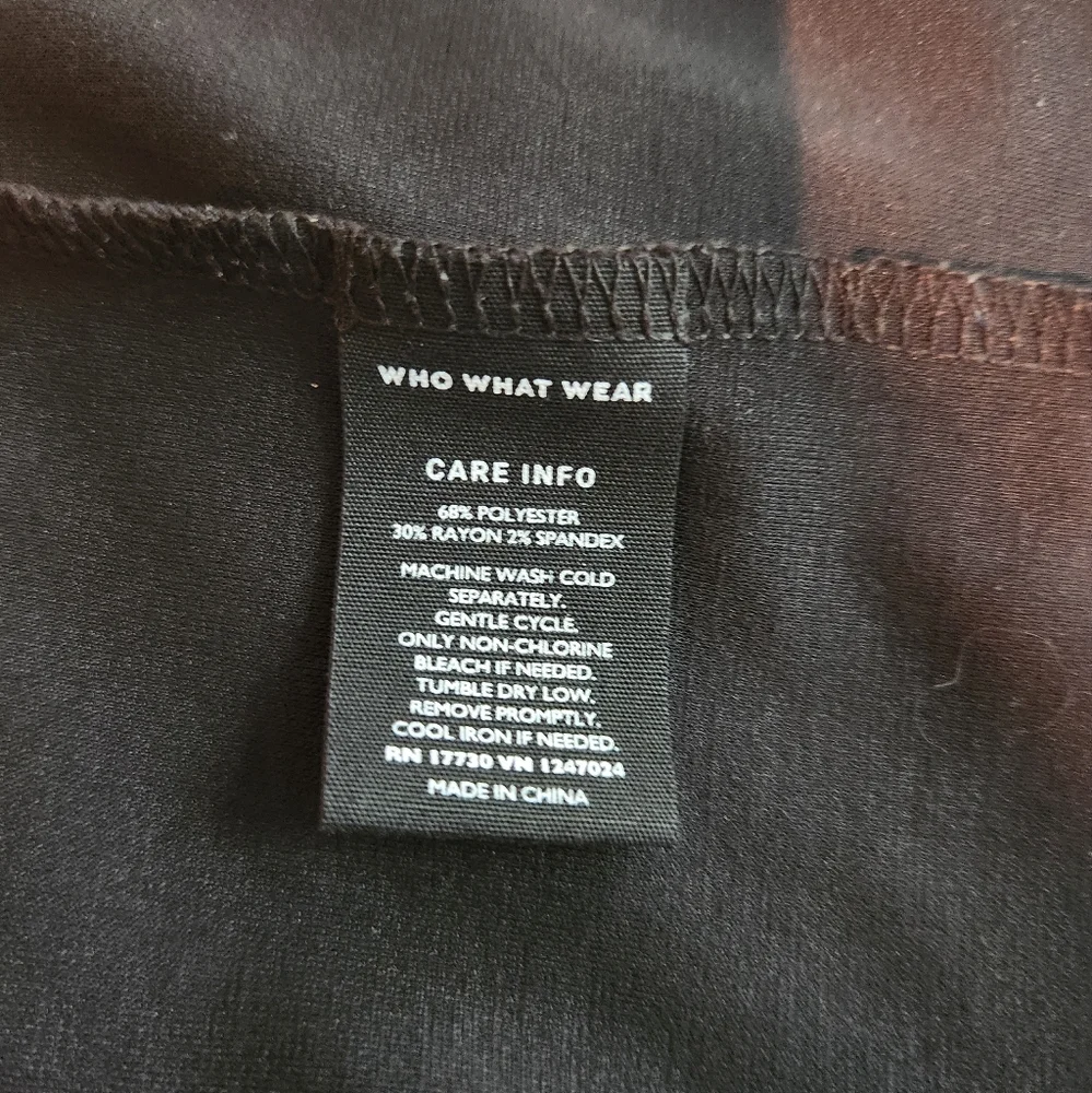 Who What Wear Black Midi Dress Size XL - Picture 8 of 8